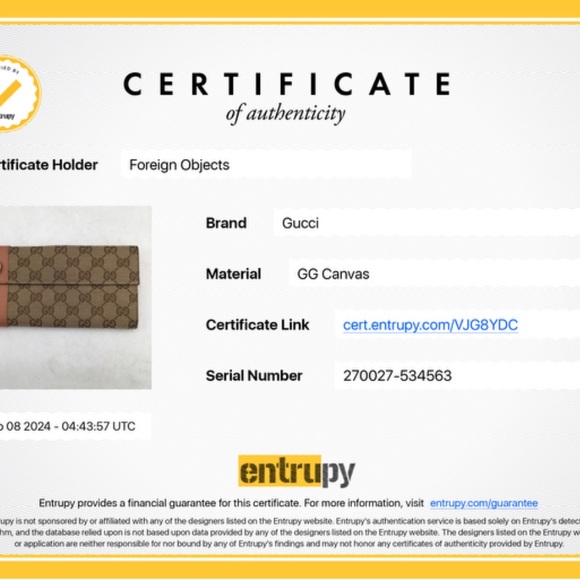 Gucci Canvas Guccisima Continental Wallet - Pink and Tan
PREOWNED/USED - Picture 7 of 7